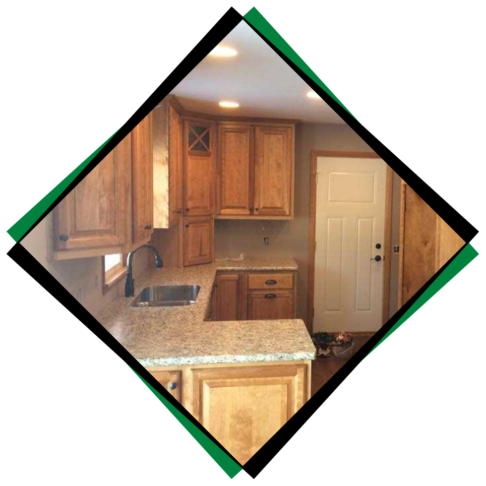 Remodeled kitchen serviced by Northwood Builders